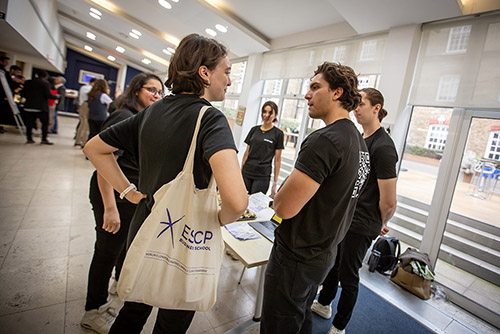 Students presenting their MVPs at the Entrepreneurship Fair prior to pitching