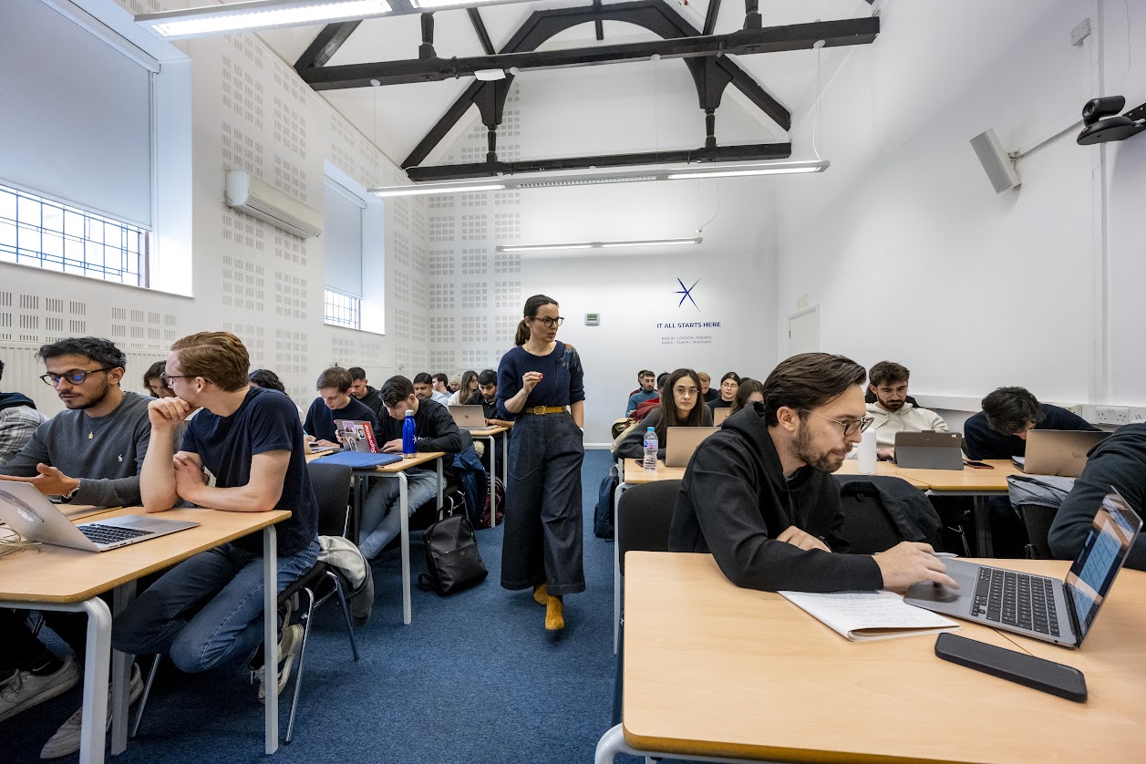 Students during a class at the ESCP Business School London Campus