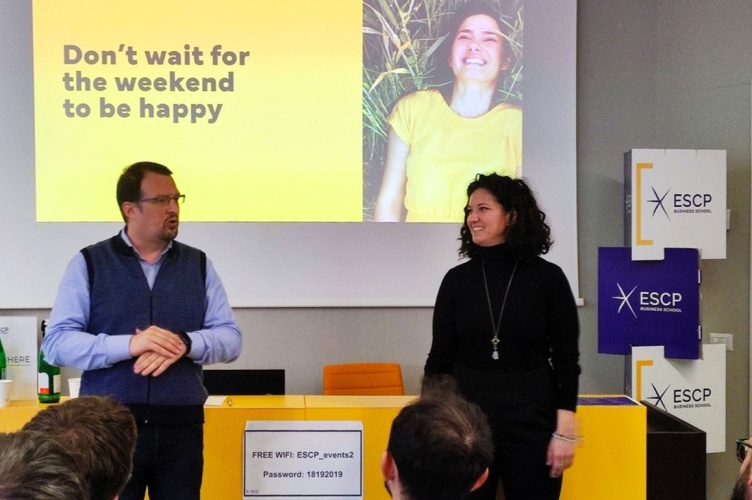 Prof  Francesco Venuti with Giulia Pascuzzi during her Expert Corner event