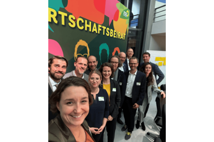 A group of ESCP researchers at the Economic Advisory Board of the Green Party in the German Bundestag 