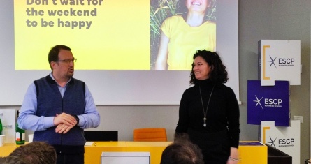 Prof  Francesco Venuti with Giulia Pascuzzi during her Expert Corner event